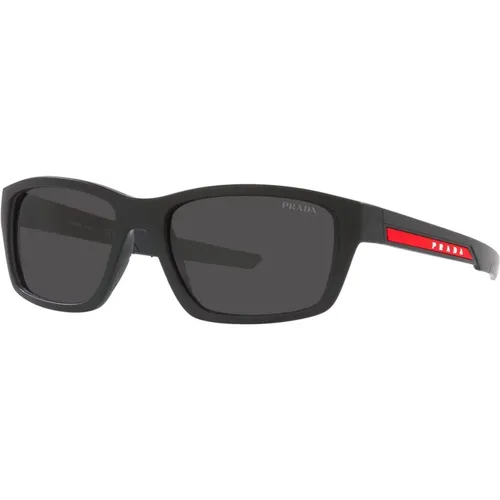 Sporty Sunglasses Linea Rossa Ps04Ys 1Bo06F , unisex, Sizes: 57 MM - Prada - Modalova