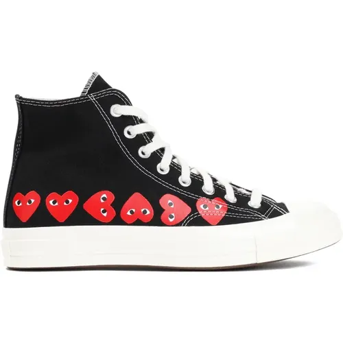 Canvas Hi Top Sneakers , male, Sizes: 9 UK, 12 UK, 10 UK - Comme des Garçons Play - Modalova