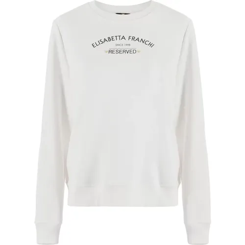 Glamorous Logo Sweatshirt , female, Sizes: L, M - Elisabetta Franchi - Modalova