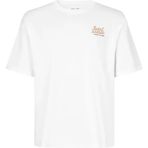 Skandinavisches Stil T-Shirt , Herren, Größe: XL - Samsøe Samsøe - Modalova