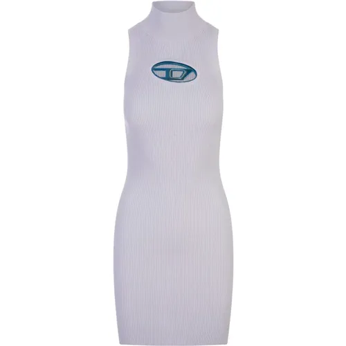 Ribbed Knit Turtleneck Mini Dress , female, Sizes: S - Diesel - Modalova