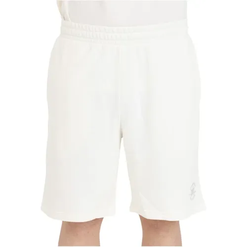 Creamy White Sports Shorts with Rubberized Logo - Converse - Modalova