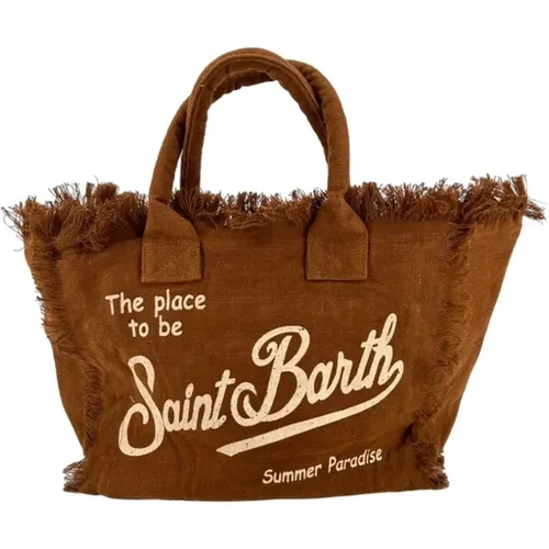 Fringe Shoulder Bag in Linen , female, Sizes: ONE SIZE - MC2 Saint Barth - Modalova