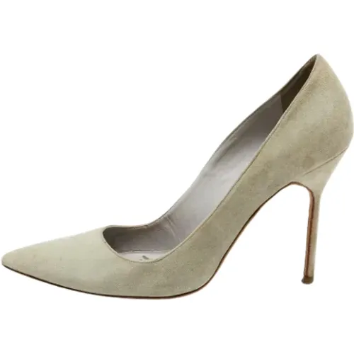 Pre-owned Suede heels , female, Sizes: 6 UK - Manolo Blahnik Pre-owned - Modalova