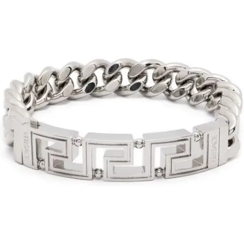 Metal Bracelet , male, Sizes: L - Versace - Modalova