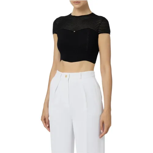 Stylisches Cropped Top für Frauen - Elisabetta Franchi - Modalova