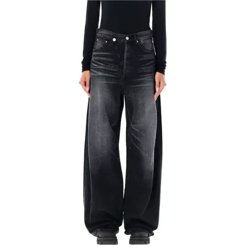 High-Waist Schwarze Wide-Leg Jeans , Damen, Größe: L - Junya Watanabe - Modalova