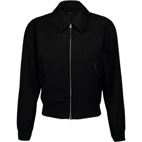 Premium Leather Zip Jacket , male, Sizes: L - Tom Ford - Modalova