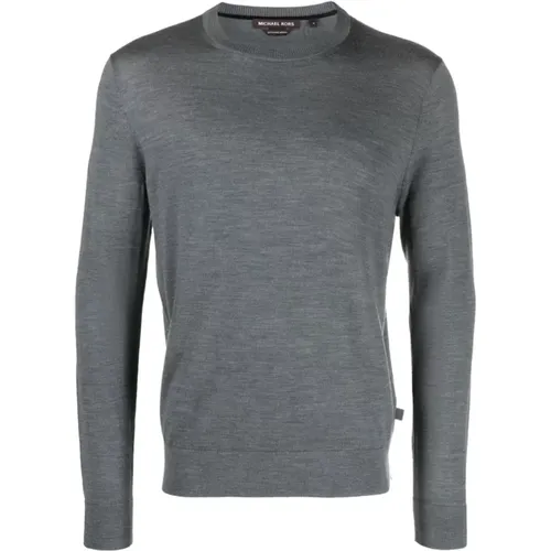 Blauer Merino Crew Sweatshirt Casual Stil , Herren, Größe: 2XL - Michael Kors - Modalova