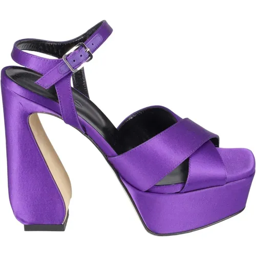 Satin Crepe Elegant Heels , female, Sizes: 5 UK - Sergio Rossi - Modalova