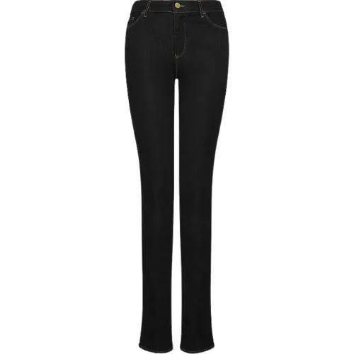 High-Waist Regular Fit Denim Jeans , Damen, Größe: W26 - Emporio Armani - Modalova