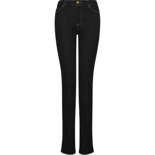 High-Waist Regular Fit Denim Jeans , Damen, Größe: W27 - Emporio Armani - Modalova