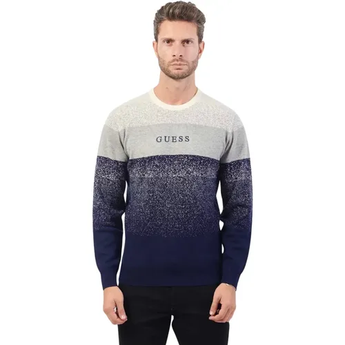 Herren Pullover aus Wollmischung mit Verlauf , Herren, Größe: L - Guess - Modalova