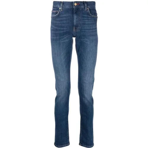 Slim Layton Rick Blaue Jeans , Herren, Größe: W30 L32 - Tommy Hilfiger - Modalova