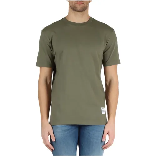 Baumwoll T-Shirt mit Logo , Herren, Größe: L - Replay - Modalova