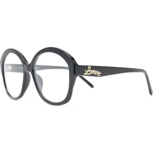 Schwarze Optische Brille Stilvoll und vielseitig , Damen, Größe: 55 MM - Loewe - Modalova