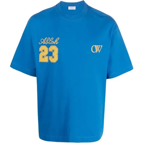 Skate OW 23 T-Shirt , male, Sizes: S, L - Off White - Modalova