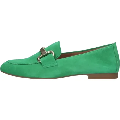 Grüner Loafer 211 mit Gold Horsbit , Damen, Größe: 35 EU - Gabor - Modalova