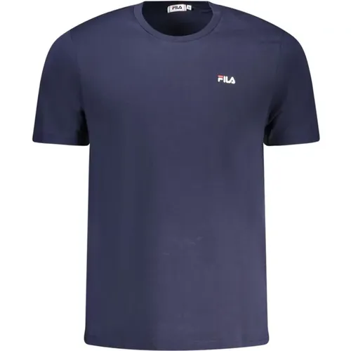 Baumwoll-Crew-Neck-Logo-Print-T-Shirt , Herren, Größe: XL - Fila - Modalova