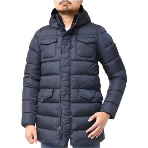 Long Down Jacket for Men , male, Sizes: XL, 2XL, M - Herno - Modalova