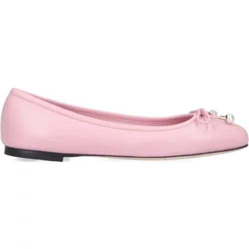 Rosa Flache Schuhe Eleganter Stil , Damen, Größe: 38 1/2 EU - Jimmy Choo - Modalova