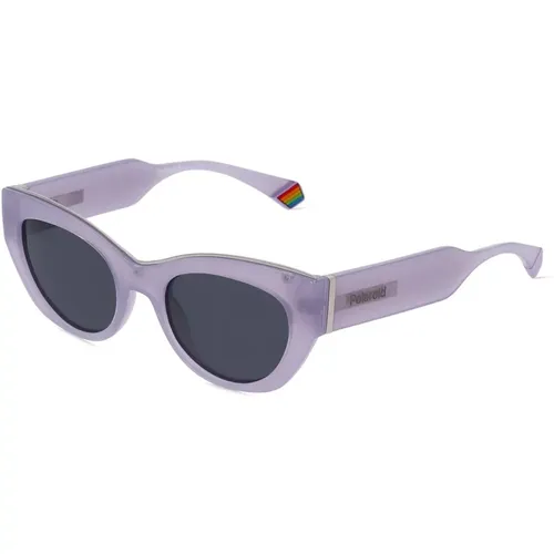 Lila Resin Sonnenbrille mit Grauem Glas - Polaroid - Modalova