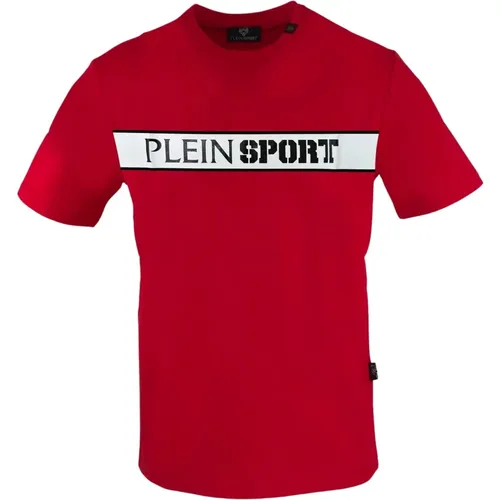 Solid Round Neck Logo T-shirt , male, Sizes: M, S, L, XL, 2XL - Plein Sport - Modalova