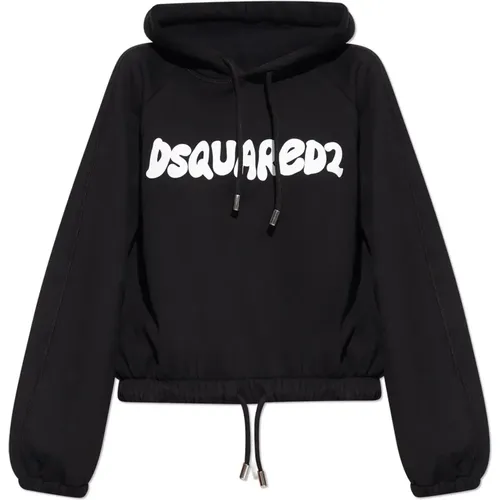 Hoodie with logo , female, Sizes: S - Dsquared2 - Modalova