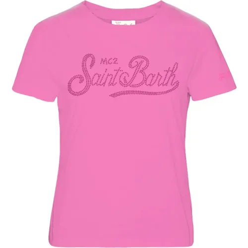 Cotton T-shirt , female, Sizes: XS, L - MC2 Saint Barth - Modalova
