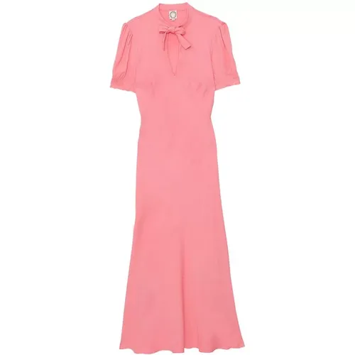 Rosa Cerise Langes Kleid , Damen, Größe: S - Ines De La Fressange Paris - Modalova