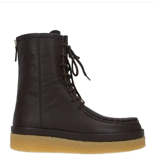 Leather Lace-Up Boots , female, Sizes: 7 UK, 3 UK, 5 UK - Chloé - Modalova
