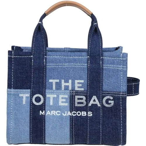 Blau Denim Handtasche mit Logo-Druck - Marc Jacobs - Modalova