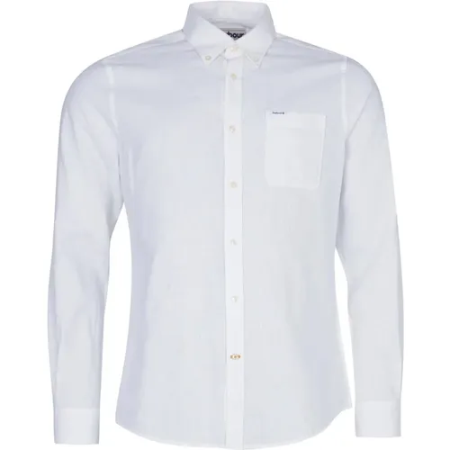 Men's Linen Tailored Shirt , male, Sizes: XL - Barbour - Modalova