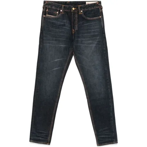 Dunkelblaue Denim Jeans mit Logo , Herren, Größe: W31 - Evisu - Modalova