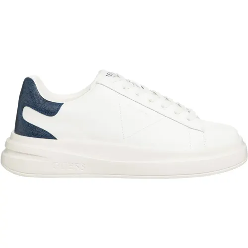 Plain Lace-Up Sneakers , male, Sizes: 6 UK, 10 UK - Guess - Modalova