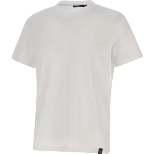Herren Weißes Baumwoll-Rundhals-T-Shirt , Herren, Größe: XL - Kangra - Modalova