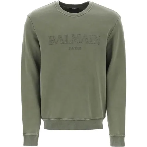 Vintage Crewneck Sweatshirt , Herren, Größe: S - Balmain - Modalova