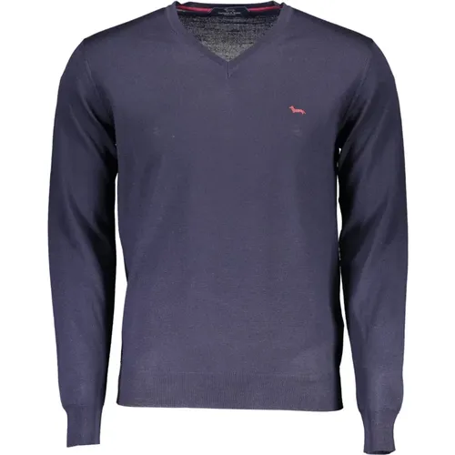 Blauer Pullover Langarm Herren , Herren, Größe: 3XL - Harmont & Blaine - Modalova