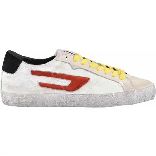 Leather Sneakers with Rubber Sole , male, Sizes: 11 UK - Diesel - Modalova