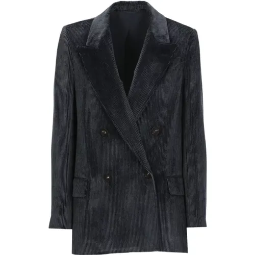 Luxury Velvet Blazer Jacket , female, Sizes: S - BRUNELLO CUCINELLI - Modalova