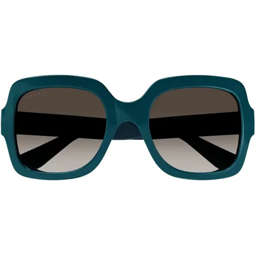 Damen Oversized Quadratische Blaue Sonnenbrille,Sonnenbrille - Gucci - Modalova