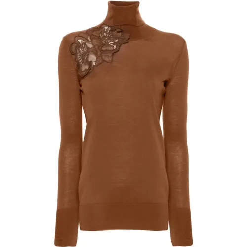 Hoher Halsausschnitt Langarm Pullover - Ermanno Scervino - Modalova