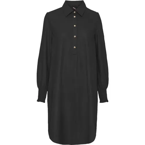 A-Shape Kleid mit Smock Skind 100159 Schwarz mit Gold Akz. , Damen, Größe: M - BTFCPH - Modalova