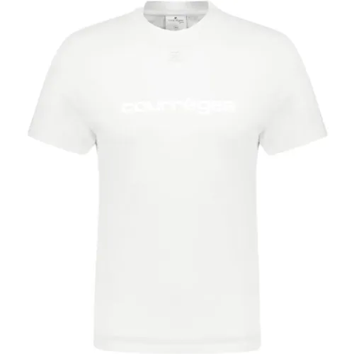 Klassisches Weißes T-Shirt für Männer - Courrèges - Modalova