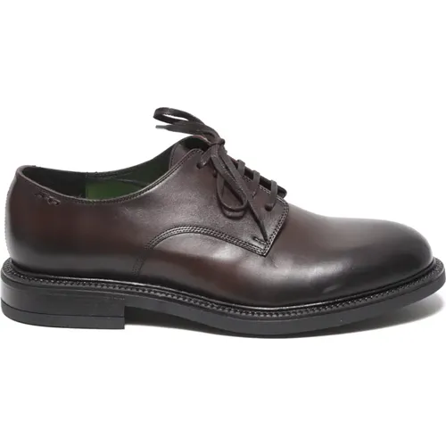Braune Leder Derby Schuhe Aw23 , Herren, Größe: 41 EU - Alexander Hotto - Modalova