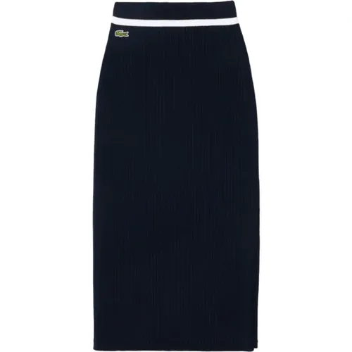 Ribbed Knit Skirt , female, Sizes: M - Lacoste - Modalova
