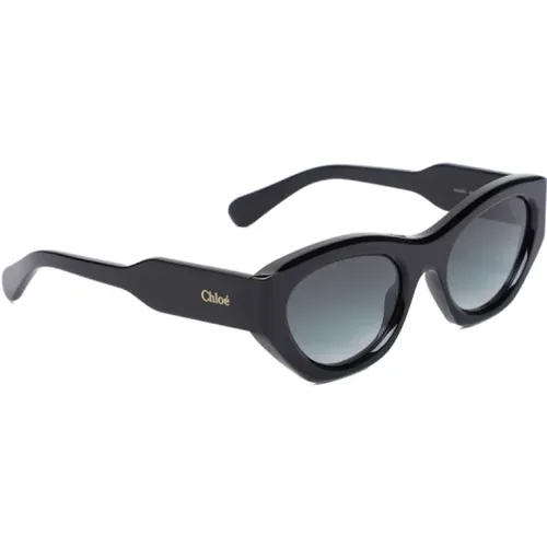 Schwarze Cat-Eye Sonnenbrille Ss24 - Chloé - Modalova