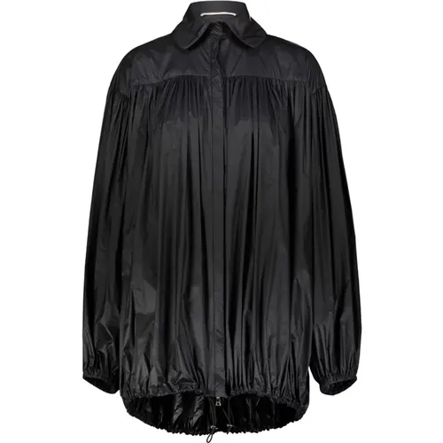 Oversize wind Jacket, zip closure on the front, elastic on the cuffs and on the bottom. , female, Sizes: XS - Rochas - Modalova