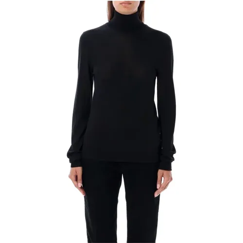 Schwarzer Strick Aw24 Rollkragenpullover - Saint Laurent - Modalova