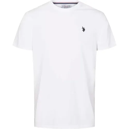 Weiches und bequemes weißes Arjun T-Shirt mit Logo , Herren, Größe: 3XL - U.s. Polo Assn. - Modalova